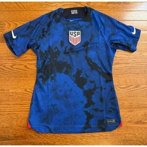 Nike 2022 USA Soccer Jersey Away Womens Small Slim Blue Black Tie Dye DN0777-453